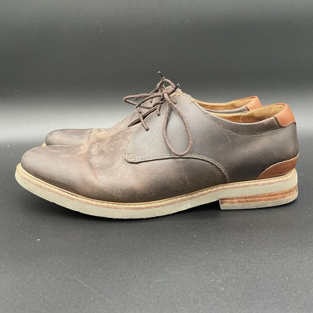 Men's Florsheim Dark Brown Leather Dress‎ Shoes Size 9M 14272-215